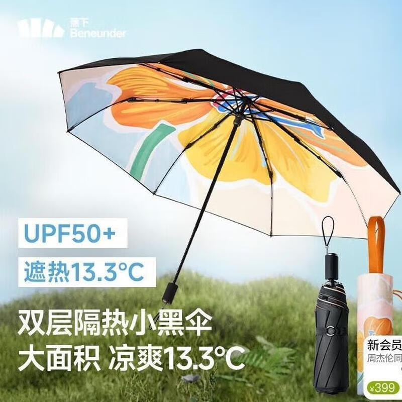 Beneath the Banana Floral Triple-Fold UV Sun Umbrella