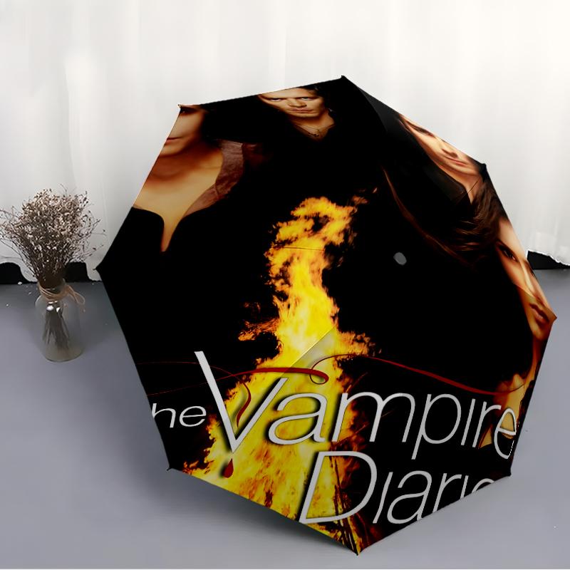 1pc The Vampire Diaries1 Umbrella, Sun Protection, And UV Shielding. It Has Eight Sturdy Ribs for Outdoor Use And Perfect Gift