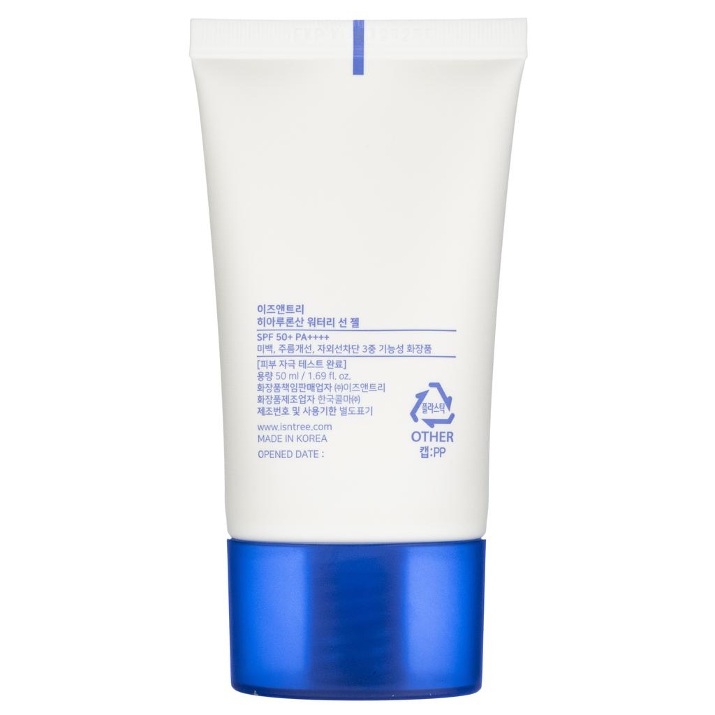 Isntree Water-Based Sunscreen Gel with Hyaluronic Acid SPF 50+ PA++++ - 50 ml