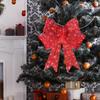 2025 Christmas Wreath Bow Light Up Christmas Tree Top Bow Velvet Wreath Ornaments for Winter Festival New Year Decoration