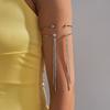 Rhinestone Crystal Armband Tassel Fringe Armlet Adjust Bracelet Upper Arm Cuff  Party