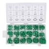 270pcs 18 Sizes Car Air Conditioning Compressor Seals Assortment Kit Green ORing for Water Faucet