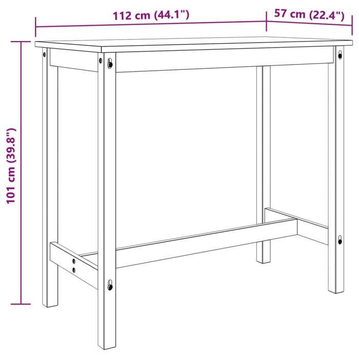 VidaXL Ensemble de bar 3 pcs Bois de pin massif, ensemble de pub, ensemble de meubles, tabouret de bar en bois, ensemble de 4005690