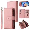 For Samsung Galaxy A35 5G Zipper Wallet Case with 15 Card Slots and Strap Leather Phone Cover
