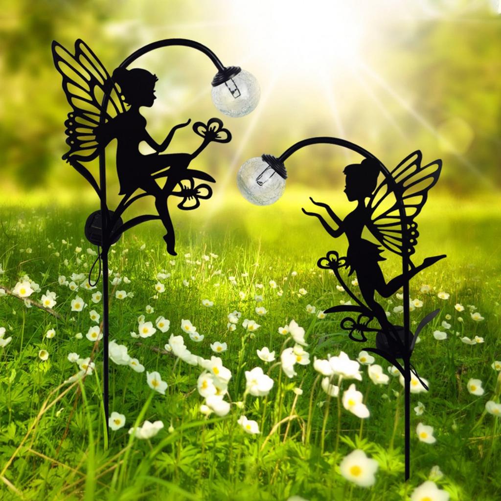 Outdoor, Household, Waterproof, Lawn, Floor Mounted, Iron Art, Cat Animal Shaped, Courtyard Garden Decoration, Solar Lights