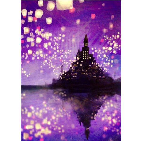 5D-Diamantgemälde, Sternenhimmel-Landschaft, runder Strass-Diamant, Stickerei, Landschaft, Kreuzstich