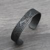 Schwarzes Edelstahl-Wikinger-Runen-Armband für Männer und Frauen, Retro-Wikinger-Lebensbaum-Armband, Biker-Modeschmuck, Amulett-Geschenk