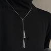Triangle Pendant Necklace Women Y-Drop Lariat Elegant Sweater Adjustable Fade-resistant Geometric Gift for Wife Girlfriend Daily Wear Jewelry Stylish