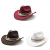 Classic Wool Felt Fedora Hat With Wide Brim For Summer Stylish Men Women