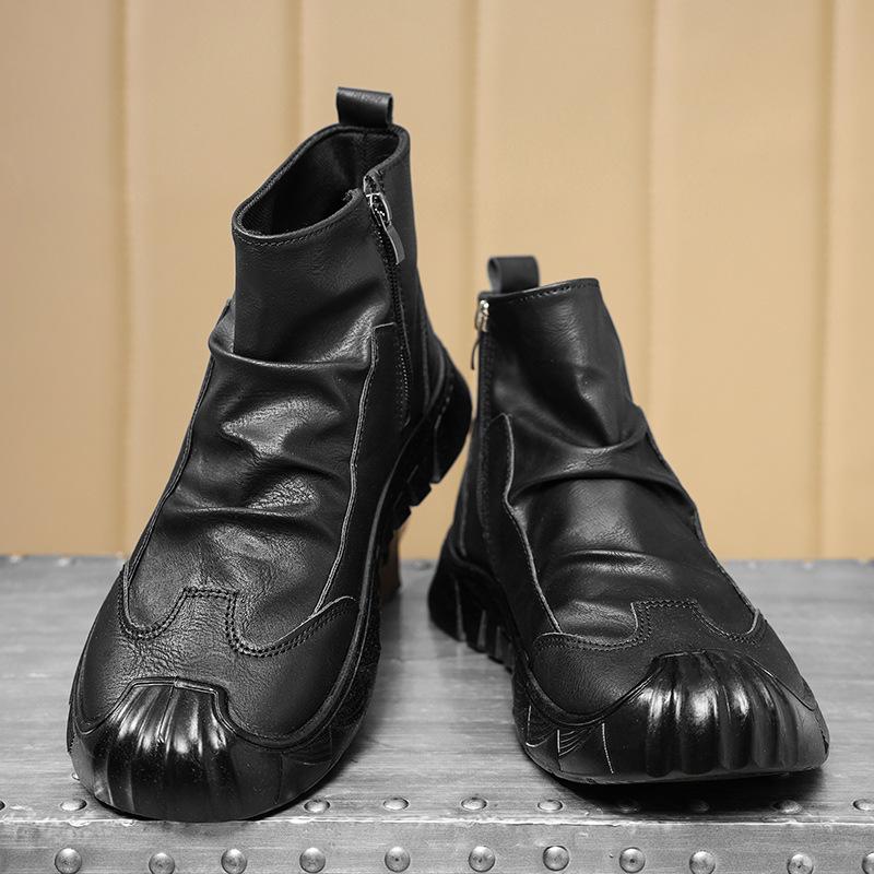 

Чоботи Мартін 2025 осінь нові чоловічі високі модні універсальні робочі черевики британські ретро короткі чоботи середні чоботи 44