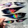 4Pcs 2D Anime Girl Eye Stickers for Cars & Motorcycles