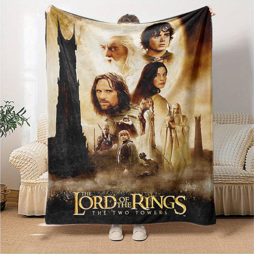 1pc The Lord of the Rings Two Towers Flannel Blanket Soft Warm Throw for Home, Office, Travel, All-Season Cozy Bedding GiftL1133