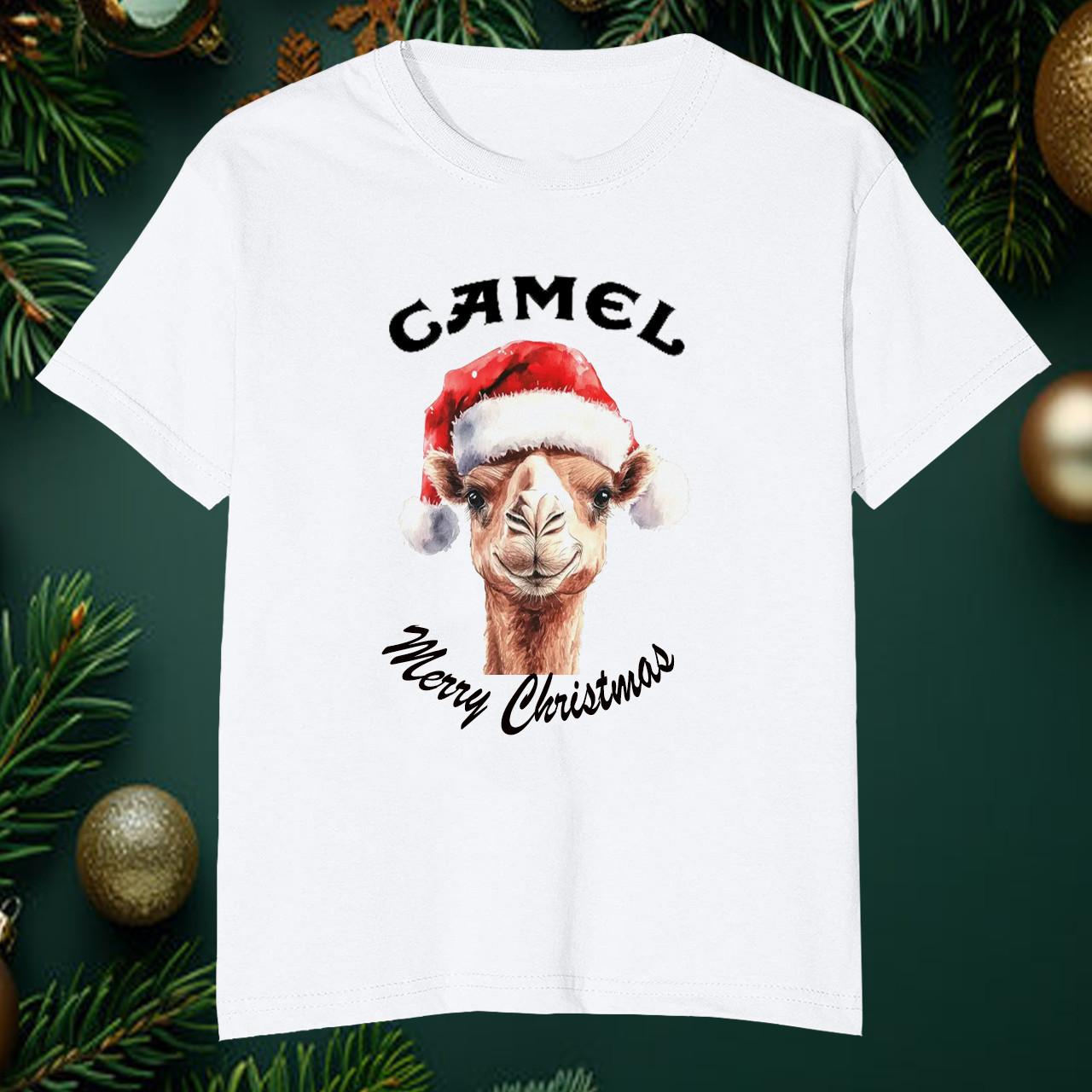 NEW Rare Camel Band Merry Xmas White All Size T-shirt Gift Christmas AR425 S