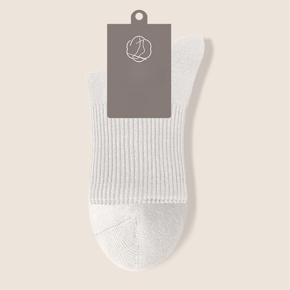 Herren Frühling und Herbst Neue Reine Baumwolle Antibakteriell Sport Reine Farbe In The Tube Baumwollsocken