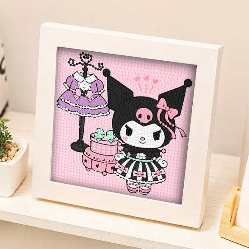 Stitch Bright Diamond Children Diy Handmade Full Diamond Sticker With Frame Children'S Point Diamond Painting Gift Cross-Border