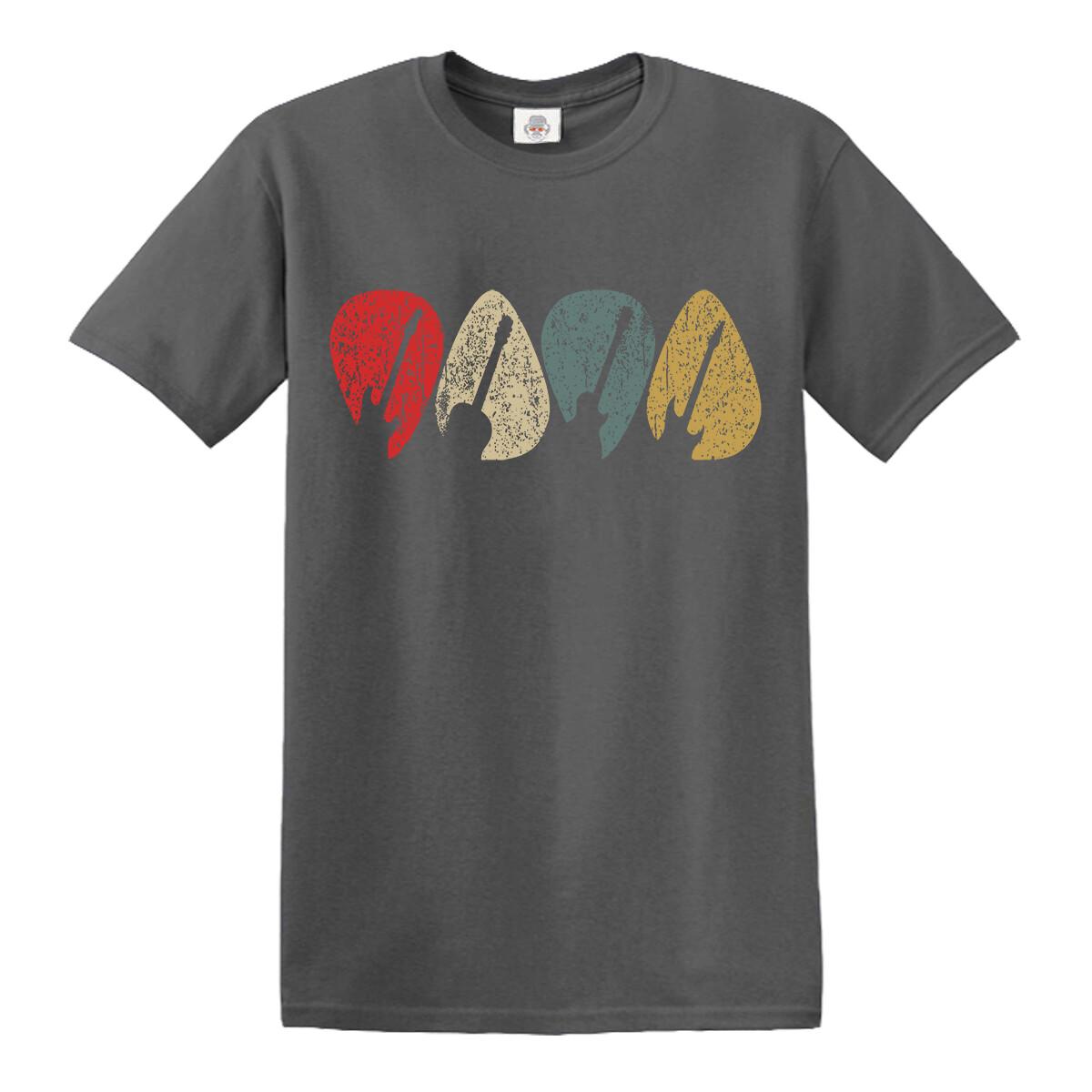 

Guitar Picks T-Shirt Rock Metal Band Music Chrictmas Gift Mens Tshirt Women Tee S разноцветный