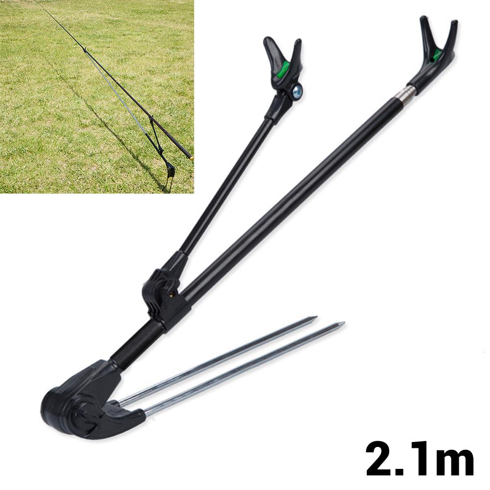 Adjustable Fishing Rod Bracket Support Holder Rack Pole Stand Holder with Anti Slip Ground Insert