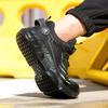 Rotating Button Work Safety Boots Steel Toe Cap Indestructible Shoes Puncture-Proof Work Sneakers Security Protection Shoes Male