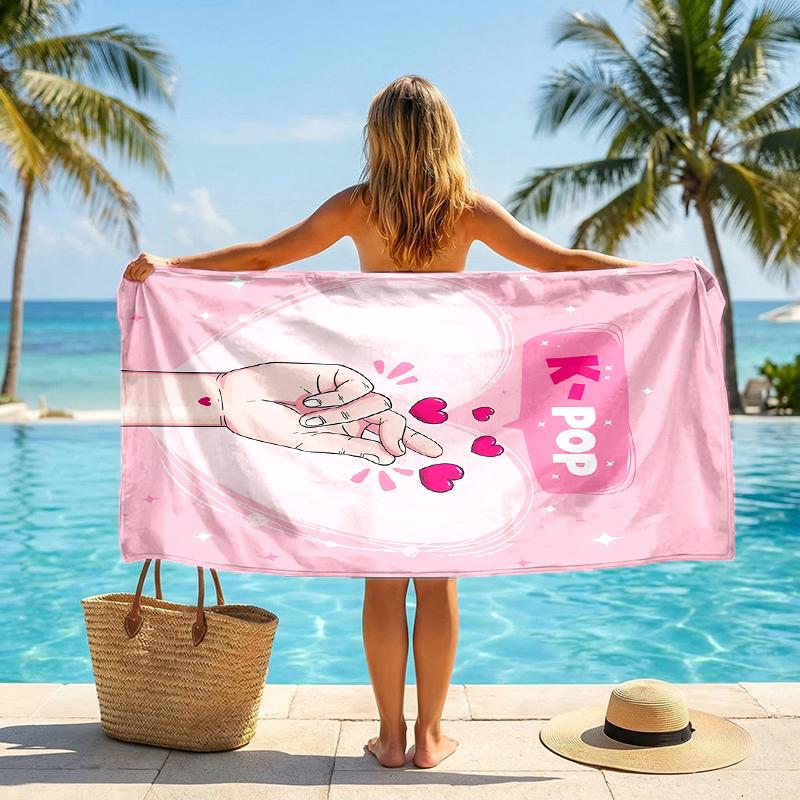 Kpop Fashion Beach Towel: Ideal for Summer Adventures Soft, absorbent and quick drying suitable for swimming and bathing