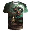 Sommermode Drache Digitaldruck 3D Rundhals Kurzarm Herren Damen T-Shirt