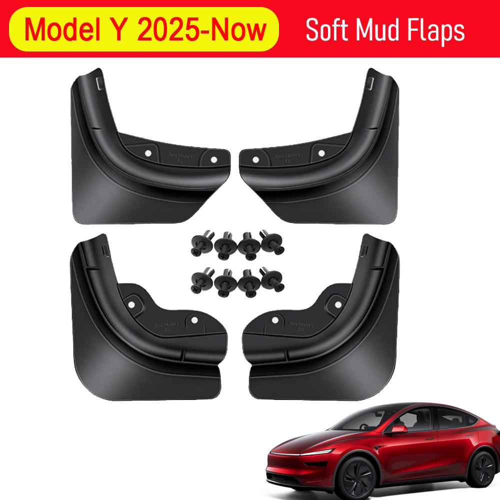 For 2026 2026 Tesla Model Y Model 3 Accessories Mud Flaps Protect Paint No Drilling Required All Weather Splash Guard Body Kits