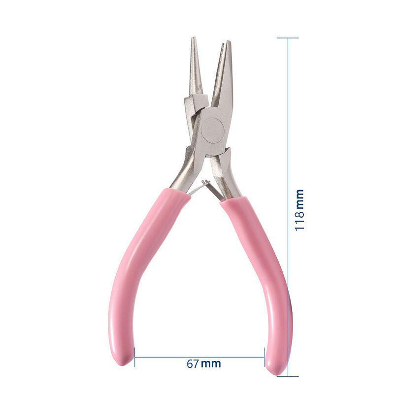 Precision Needle-Nose Pliers for Jewelry Making - 4.5" Tool for Bending Gold, Silver, Copper, Iron Wire with 9 Needle Tips