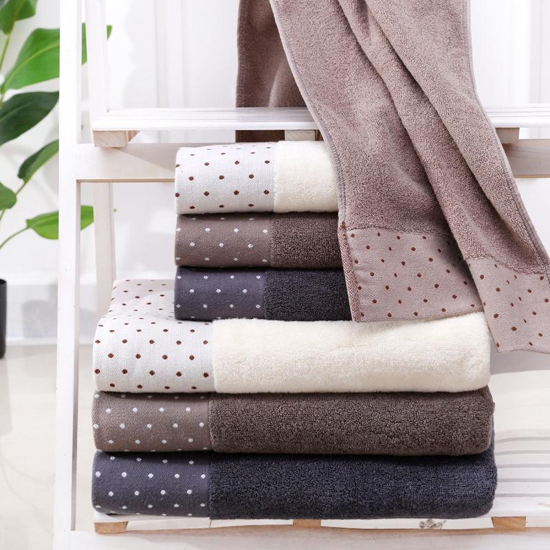 100% Cotton High Quality Face Bath Towels White Blue Bathroom Soft Feel Highly Absorbent Shower Hotel Towel Multi-Color 75X35Cm