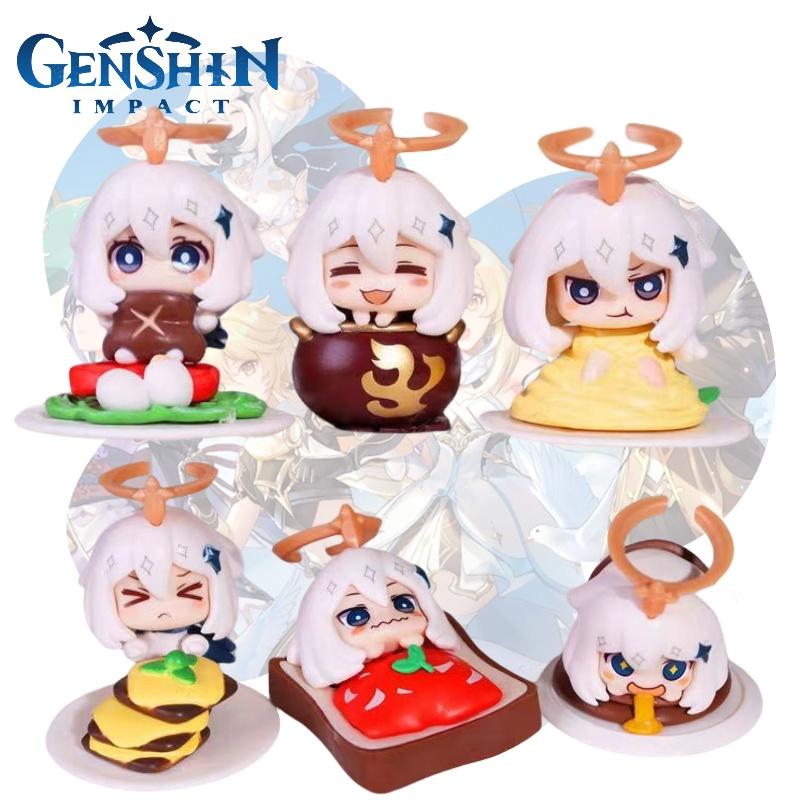 Original God Paimon Pvc Collectible Figure 4-6cm Cute Anime Character Toy