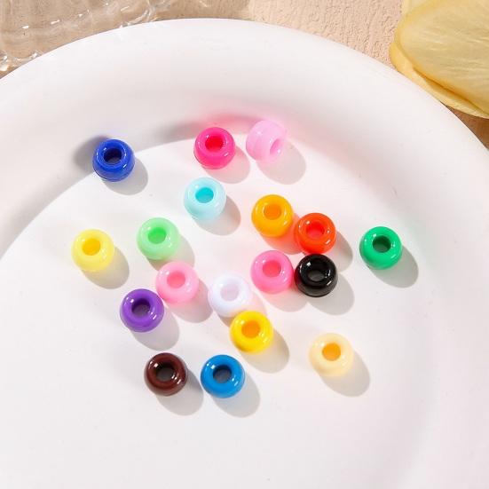 100Pcs/Set DIY Acrylic Loose Beads Pre-hole Handmade Bracelets Necklaces Jewelry Making Colorful Spacer Beads Handcrafted Craft Accessories Kit