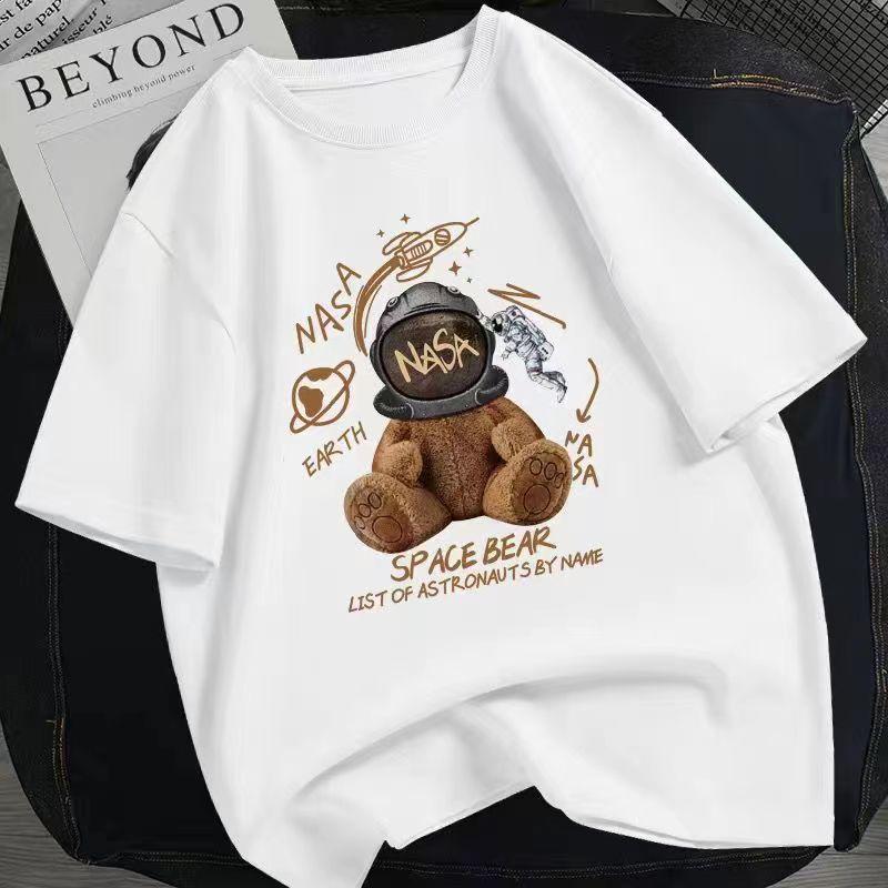 High-End Printed Men'S Short-Sleeved T-Shirt Half-Sleeved Summer Men'S Clothing Handsome Trendy Cartoon T-Shirt Top Summer