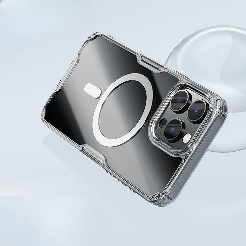 For Iphone16 Pro Max Phone Case, Airbag Transparent Magsafe Magnetic Case, Apple 16.