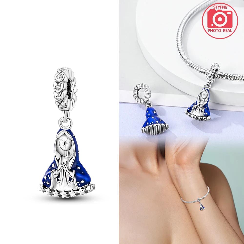 Новый кулон с Девой Марией медных оттенков Подходит для оригинальных браслетов медных оттенков DIY Подарок на день рождения Ювелирное изделие