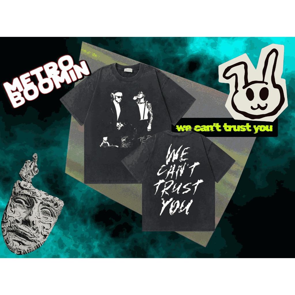 Hot Sale Metro Boomin Heroes Villains Poster Graphic Print T-shirt Vintage Washed Cotton Summer New Tee Men Women Cotton Top Fashion Oversized Top