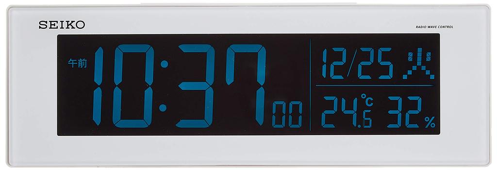 Seiko Clock Table Clock White Pearl Body x x cm Alarm Clock Radio Controlled Digital AC Powered Color LCD DL305W (Seiko Clock) 02 size 7.3 22.2 4.5