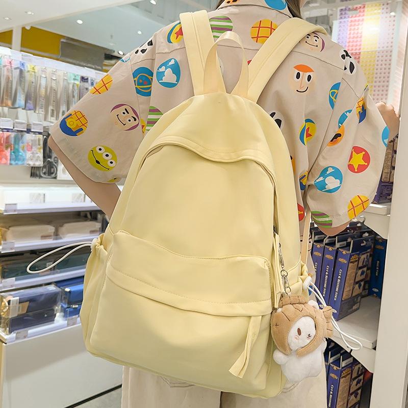 Children's Elementary School Students  Junior High School Students  College Students  Backpacks  Solid Color Shoulders