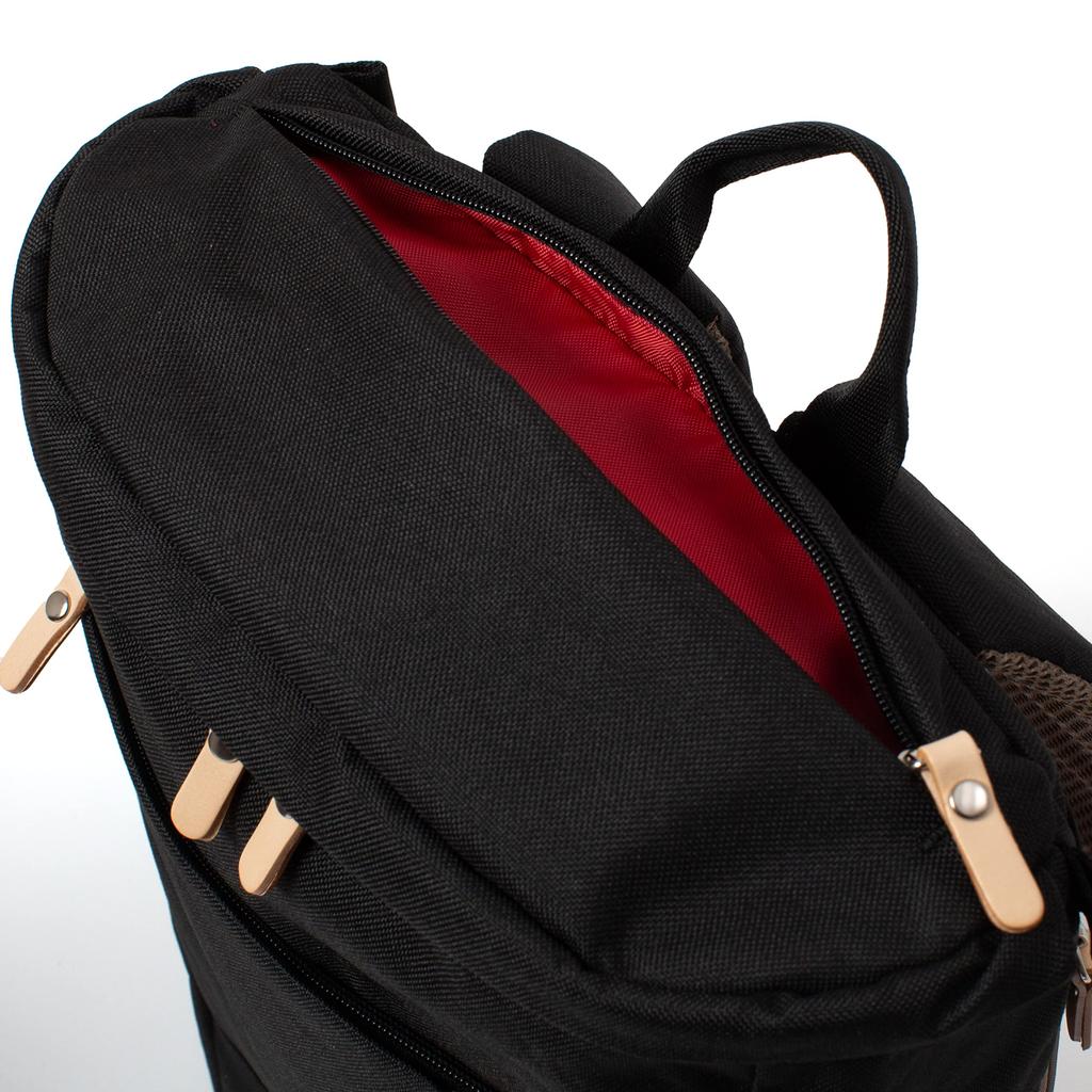 Made Backpack Unisex 10 Inch Tablet Compatible A4 Polyester L Pocket Series [Heart Factory] FY-0640 (Black)