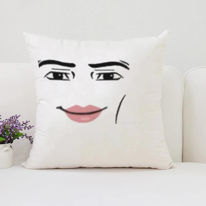 40x40cmPillow Case Man Face Double-sided Printed Short Plush Sofa Cushion Cover Chair Waist Support Bed Sleeping Pillow50x50cm
