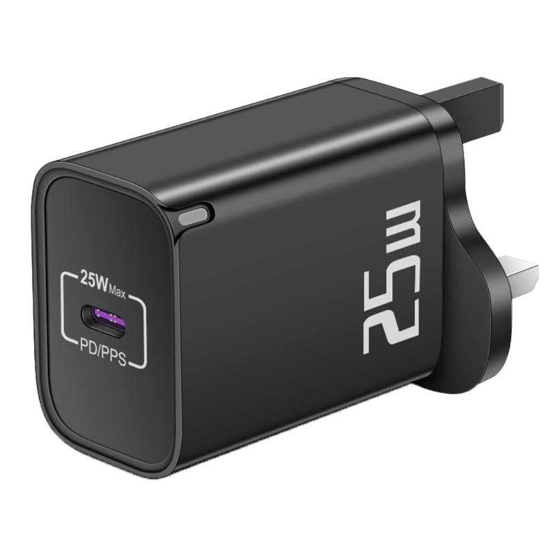 

Quickly Charge 25W USB C Charger Type C PD Wall Charger for Fast Charging Travel Friendly Wall Plugs AC100-240 V 50-60Hz чорний