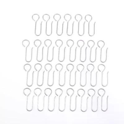 30 Adet Kullanışlı Perde Aksesuarları Metal Perde Rayı Montaj Kancaları S Şeklinde Metal Tavan Duş Perdesi Dekorasyon Kancaları