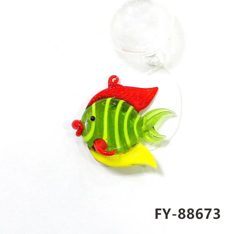 Aquarium Decor Floating Glass Fish Pendant Ornament Fish Tank Landscape Decoration Accessories Festival Gift For Aquarium Lovers