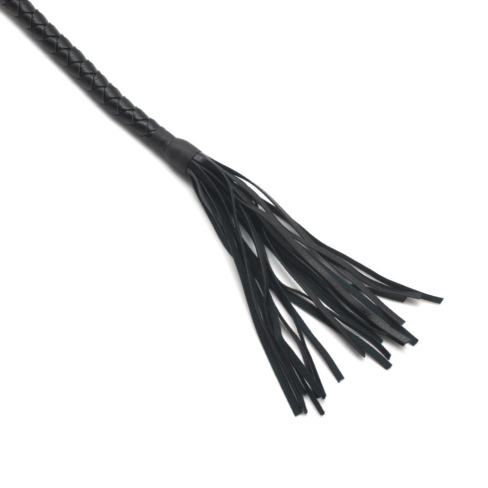 Braided Leather Bullwhip Fetish Spanking Impact Play Riding Whip Whips