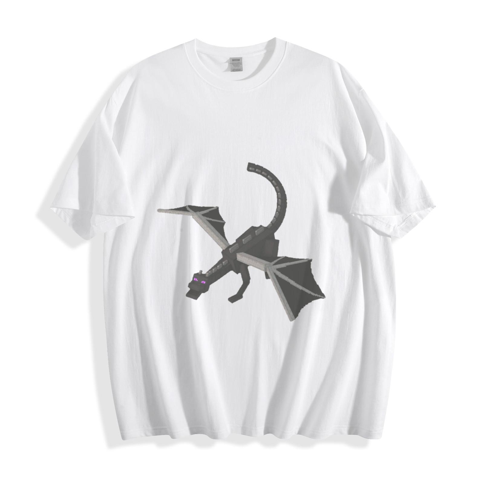 Pixelated Ender Dragon Gamer T-Shirt Mens Womens Tees Top - Epic Minecraft Boss Design Unisex Tee 2XL