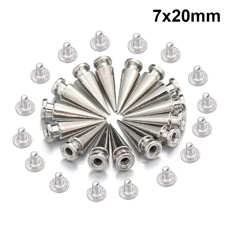 10/300PCS Metal Rivets Round Cone Spikes Studs DIY Leather Handcraft Cool Punk Garment Nail DIY Shoes Clothing Accessories