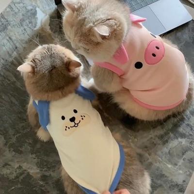 1.5-9kg French Bulldog Clothes Pajamas Warm Cotton Winter Cat Coat Pet Clothes For Cats Small and Medium Dogs