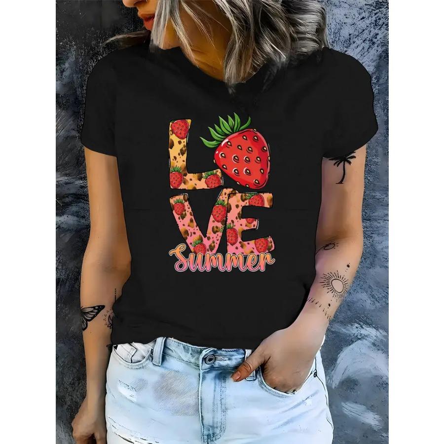 Casual Short Sleeved Printed Fashionable Oversized Cotton 3D Top Pattern T-shirt for Men Comfortable Summer Round Neck