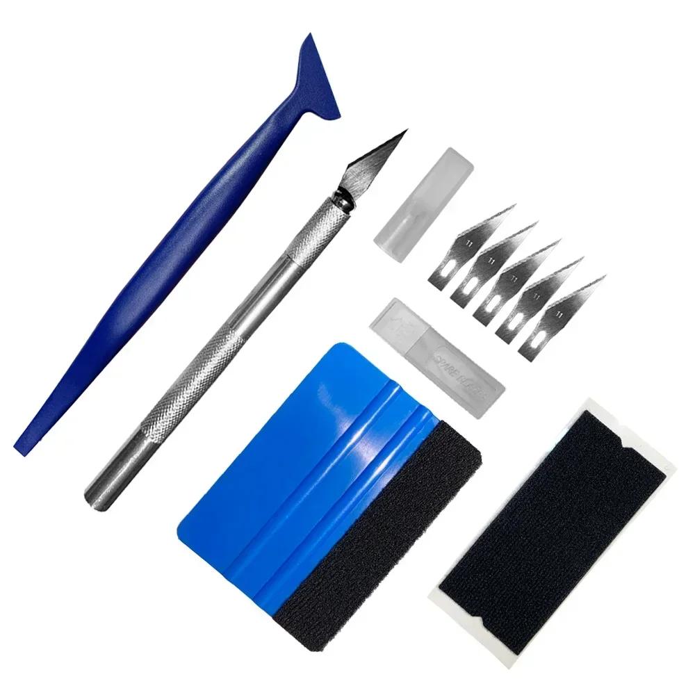 

9-piece Set Of Car Film Wrap Tool Large Square Color Film Scraper Wallpaper Pasting Squeegee Window Tint Tool Car Accessories