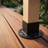 Square Column Bracket 2" x Post Base, Heavy Duty Floor Flange Deck Fence Pergola for 2 Inch Post, Railing, Porch Handrails, Mailbox