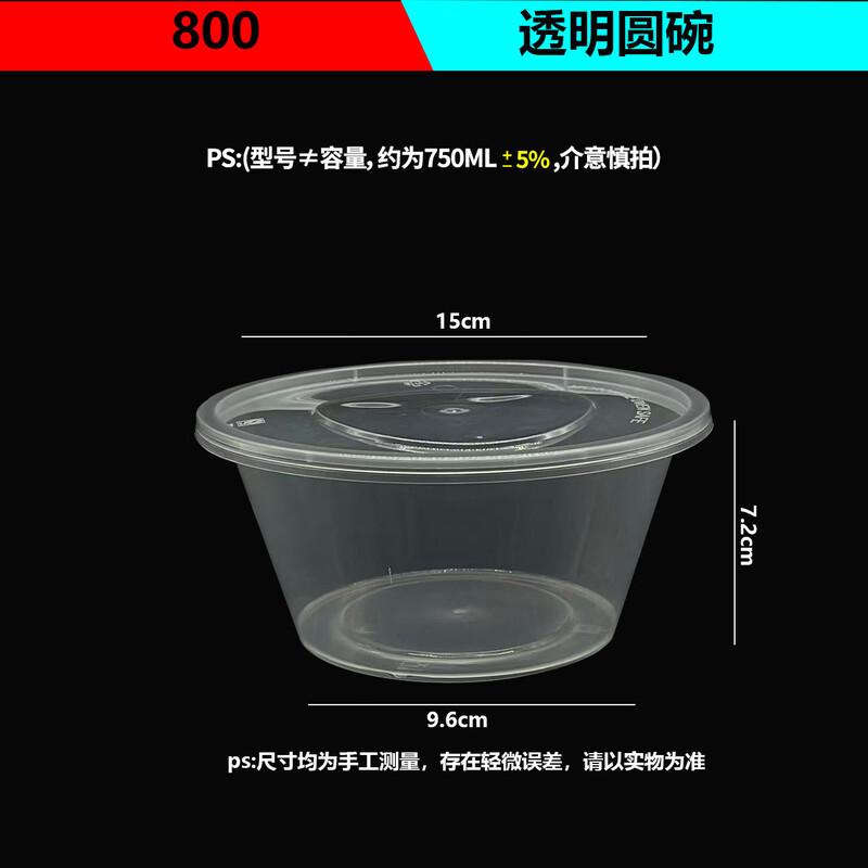 Disposable Rectangular Plastic Lunch Box with Lid