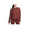 Nike Solid Color Crew Neck Sweatshirt Women Tops Dark-Red DM6976-231