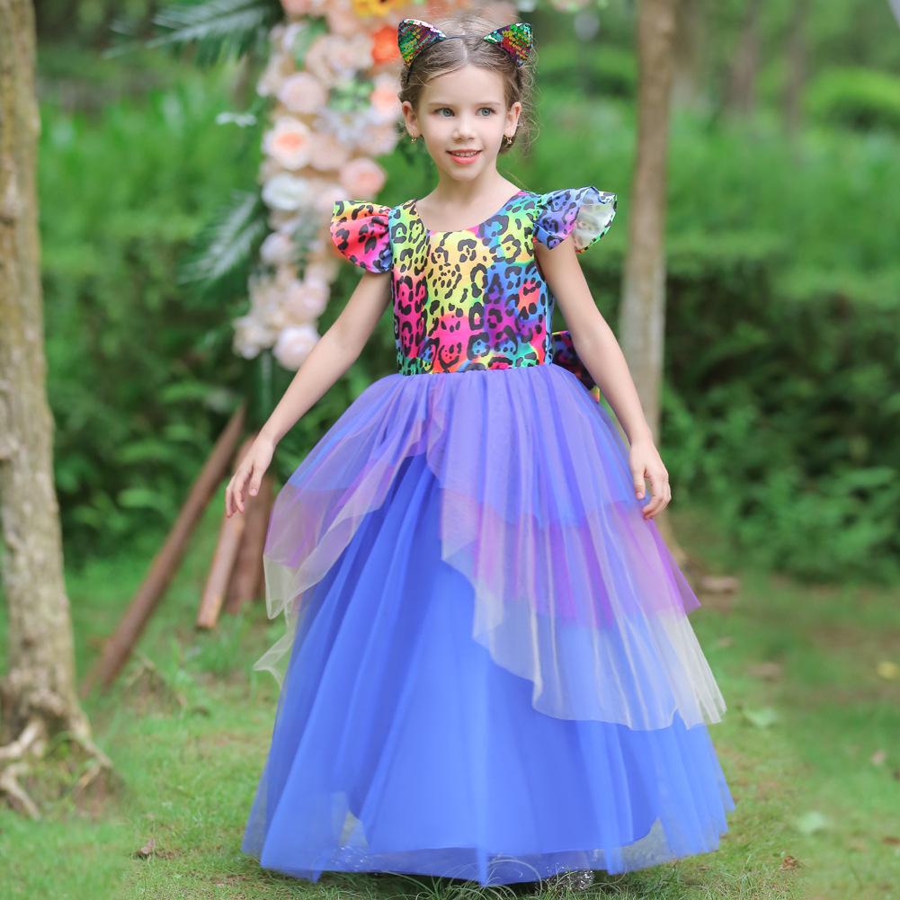 Children's Halloween Costumes Middle and Large Children's Long Gowns Cosplay Masquerade Dresses Party and Banquet Dresses